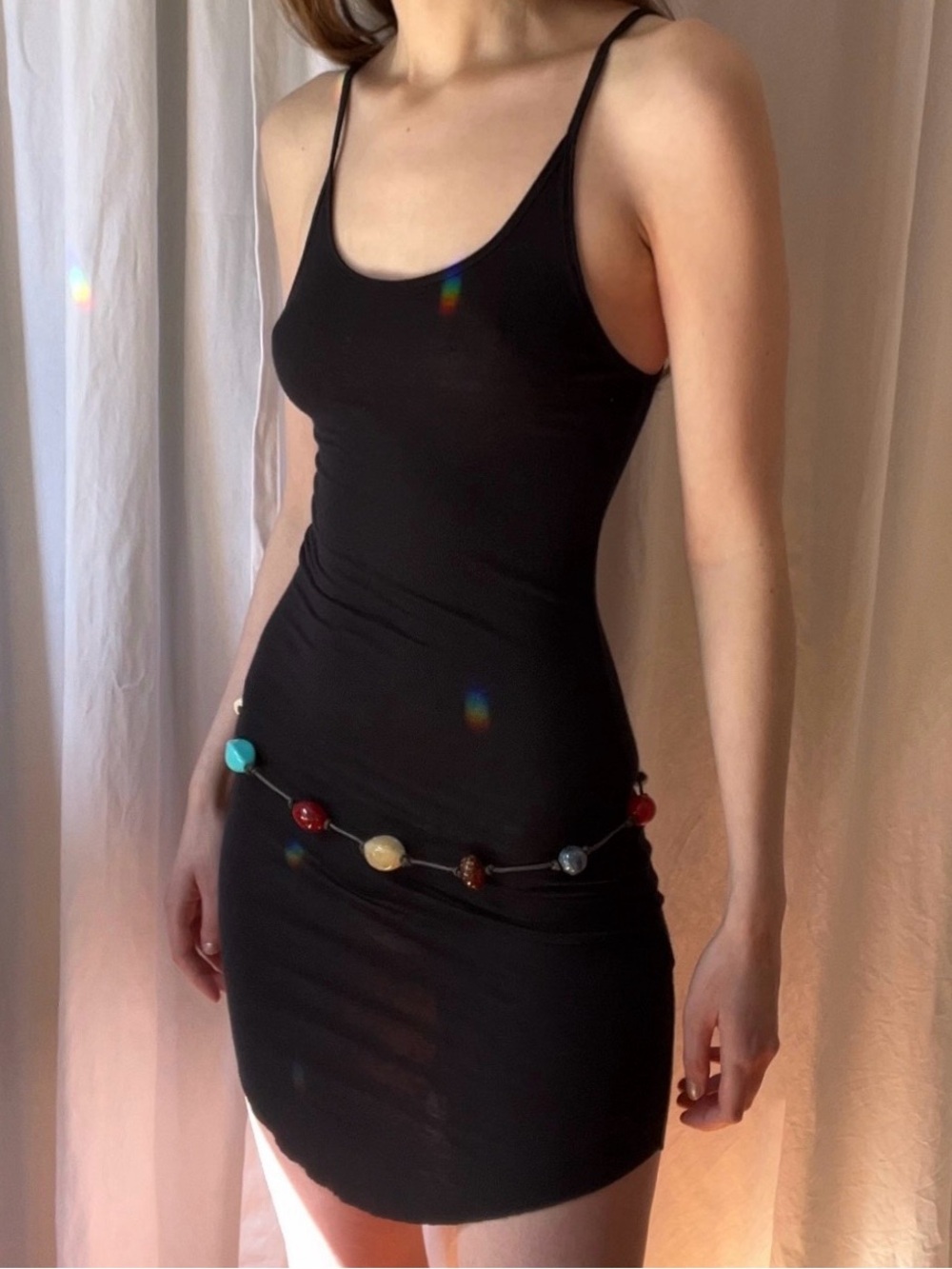 🖤Aritzia Wilfred // Semi Sheer Little Black Tank Dress🖤